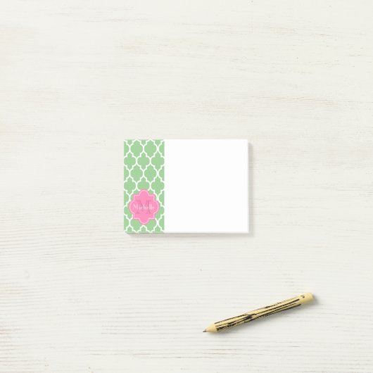 Gepersonaliseerd monogram post-it® notes (Op bureau)
