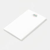 Gepersonaliseerd monogram Post-it® notes (Schuin)