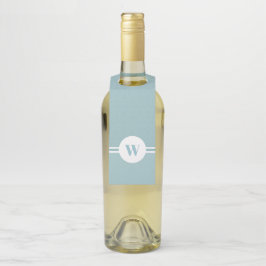 Gepersonaliseerd monogram rond lijst, strepen, flo flessenhanger