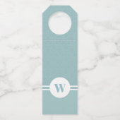 Gepersonaliseerd monogram rond lijst, strepen, flo flessenhanger (Voorkant)