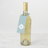 Gepersonaliseerd monogram rond lijst, strepen, flo flessenhanger (Schuin)