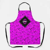 Gepersonaliseerd | Monogram | roze | Bloemen | ZUS Schort (Voorkant)