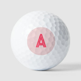Gepersonaliseerd monogram roze golfballen