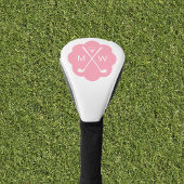 Gepersonaliseerd monogram roze golfheadcover