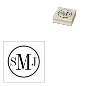 Gepersonaliseerd monogram rubberstempel (Gestempeld)