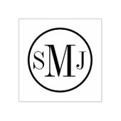 Gepersonaliseerd monogram rubberstempel (Afrduk)