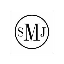 Gepersonaliseerd monogram rubberstempel