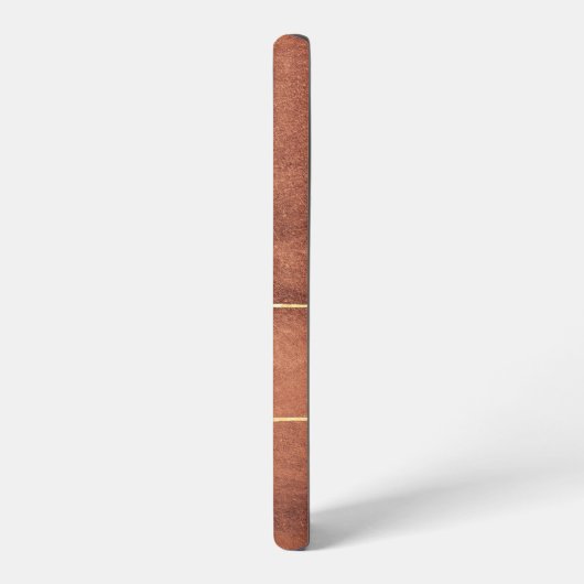 Gepersonaliseerd monogram rustiek koper samsung galaxy hoesje (Linkerkant)