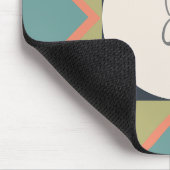 Gepersonaliseerd monogram schuur quilt blok muismat (Hoek)