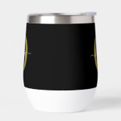 Gepersonaliseerd monogram Script Name Black White  (Links)