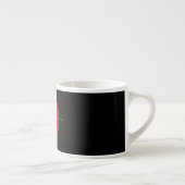 Gepersonaliseerd monogram Script Name Black White  Espresso Kop (Rechts)