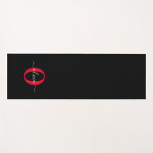 Gepersonaliseerd monogram Script Name Black White  Yogamat (Voorkant (horizontaal))