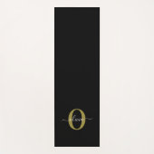 Gepersonaliseerd monogram Script Name Black White  Yogamat (Voorkant)