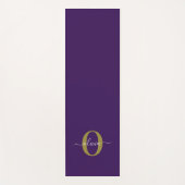Gepersonaliseerd Monogram Script Name Paars White  Yogamat (Voorkant)