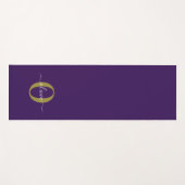 Gepersonaliseerd Monogram Script Name Paars White  Yogamat (Voorkant (horizontaal))
