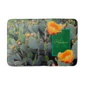 Gepersonaliseerd Monogram Sinaasappel Prickly Pear Badmat (Voorkant)