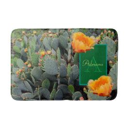 Gepersonaliseerd Monogram Sinaasappel Prickly Pear Badmat