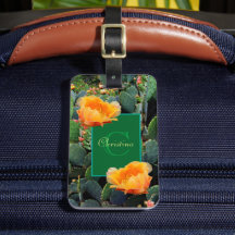 Gepersonaliseerd Monogram Sinaasappel Prickly Pear