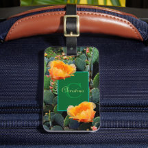 Gepersonaliseerd Monogram Sinaasappel Prickly Pear