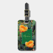 Gepersonaliseerd Monogram Sinaasappel Prickly Pear Bagagelabel (Voorkant verticaal)