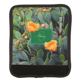 Gepersonaliseerd Monogram Sinaasappel Prickly Pear Handvat Beschermer