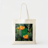 Gepersonaliseerd Monogram Sinaasappel Prickly Pear Tote Bag (Voorkant)