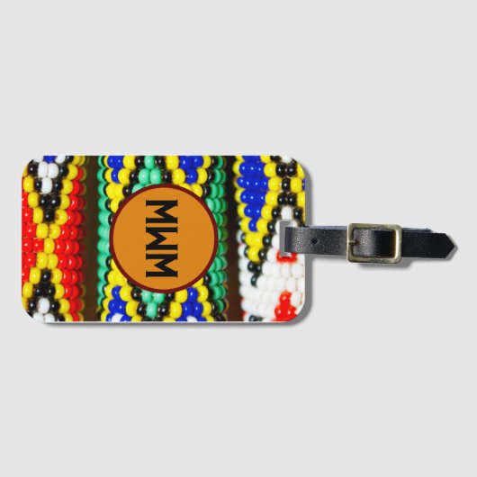 Gepersonaliseerd Monogram Southwest Style Bagagela Bagagelabel (Voorkant (horizontaal))