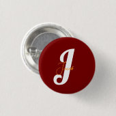 Gepersonaliseerd monogram – Stijlvol aangepast ont Ronde Button 3,2 Cm (Voorkant /achterkant)