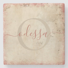 Gepersonaliseerd Monogram Stone Onderzetter