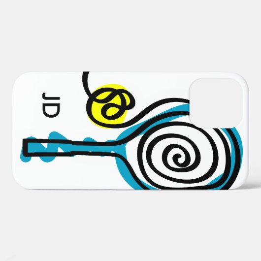 Gepersonaliseerd monogram tennis racket iPhone 12  Case-Mate iPhone Case (Achterkant (horizontaal))