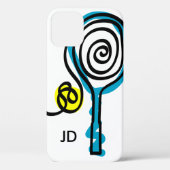 Gepersonaliseerd monogram tennis racket iPhone 12  Case-Mate iPhone Case (Achterkant)
