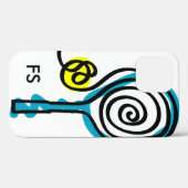 Gepersonaliseerd monogram tennisracket en bal Case-Mate iPhone case (Achterkant (horizontaal))