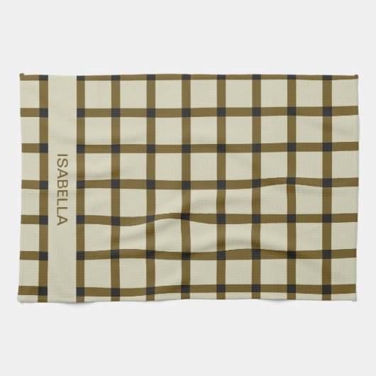 Gepersonaliseerd monogram theedoek (Horizontaal)