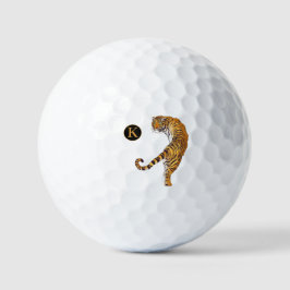 Gepersonaliseerd Monogram Tijger Wild Animal Golfballen
