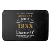 Gepersonaliseerd  monogram van de Retro van de Dag Badmat (Voorkant)