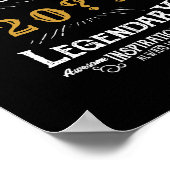 Gepersonaliseerd monogram van de Retro van de Dag Poster (Hoek)