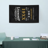 Gepersonaliseerd monogram van de Retro van de Dag Spandoek (Beurs)