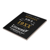 Gepersonaliseerd monogram van de Retro van de Dag Tegeltje (Zijkant)