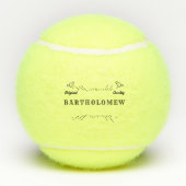 Gepersonaliseerd monogram van de Retro van de Dag Tennisballen (Achterkant)