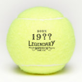 Gepersonaliseerd monogram van de Retro van de Dag Tennisballen (Voorkant)