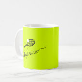 Gepersonaliseerd monogram van Womens Tennis Koffiemok (Voorkant links)