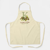 Gepersonaliseerd Monogram Vegan Kitchen Schort (Voorkant)