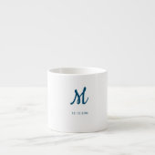 gepersonaliseerd monogram voeg jouw naam bruiloft espresso kop (Voorkant)