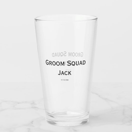 gepersonaliseerd monogram voeg jouw naam bruiloft glas (Achterkant)