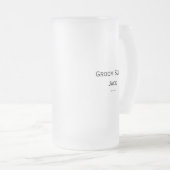 gepersonaliseerd monogram voeg jouw naam bruiloft  matglas bierpul (Voorkant rechts)