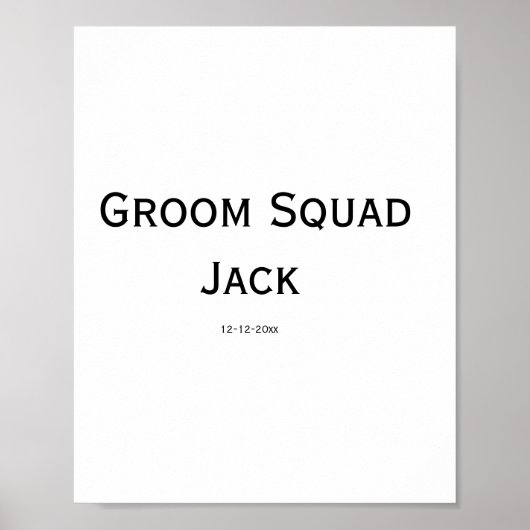 gepersonaliseerd monogram voeg jouw naam bruiloft poster (Voorkant)