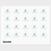 gepersonaliseerd monogram voeg jouw naam bruiloft ronde sticker (Vel)