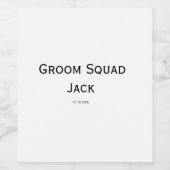 gepersonaliseerd monogram voeg jouw naam bruiloft  wijn etiket (Enkel label)