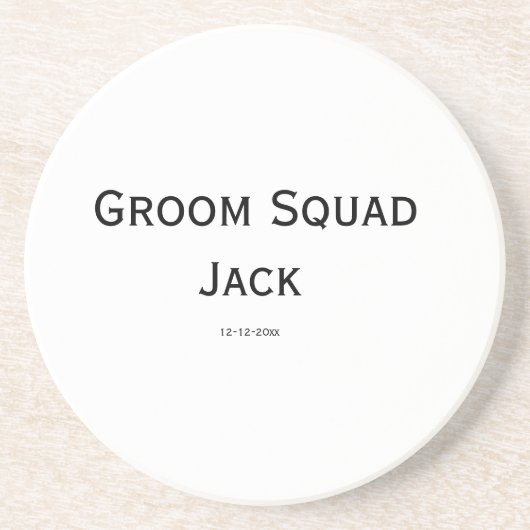 gepersonaliseerd monogram voeg jouw naam bruiloft  zandsteen onderzetter (Voorkant)