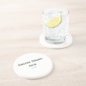 gepersonaliseerd monogram voeg jouw naam bruiloft  zandsteen onderzetter (Zijkant)